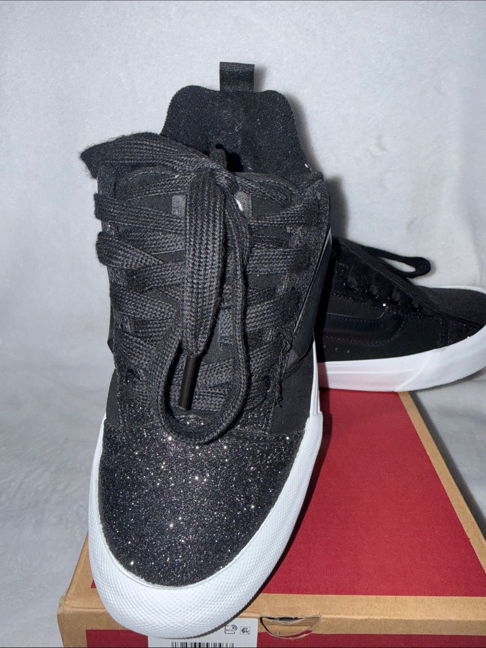 Vans Women's Black Glitter Skate Sneakers